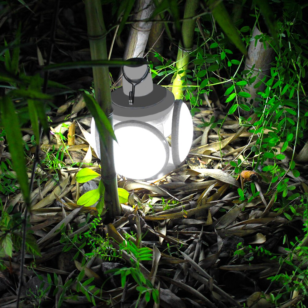 45 ledet solkugle lampe pære  ip65 vandtæt sammenfoldelig udendørs camping telt nødhængende lys