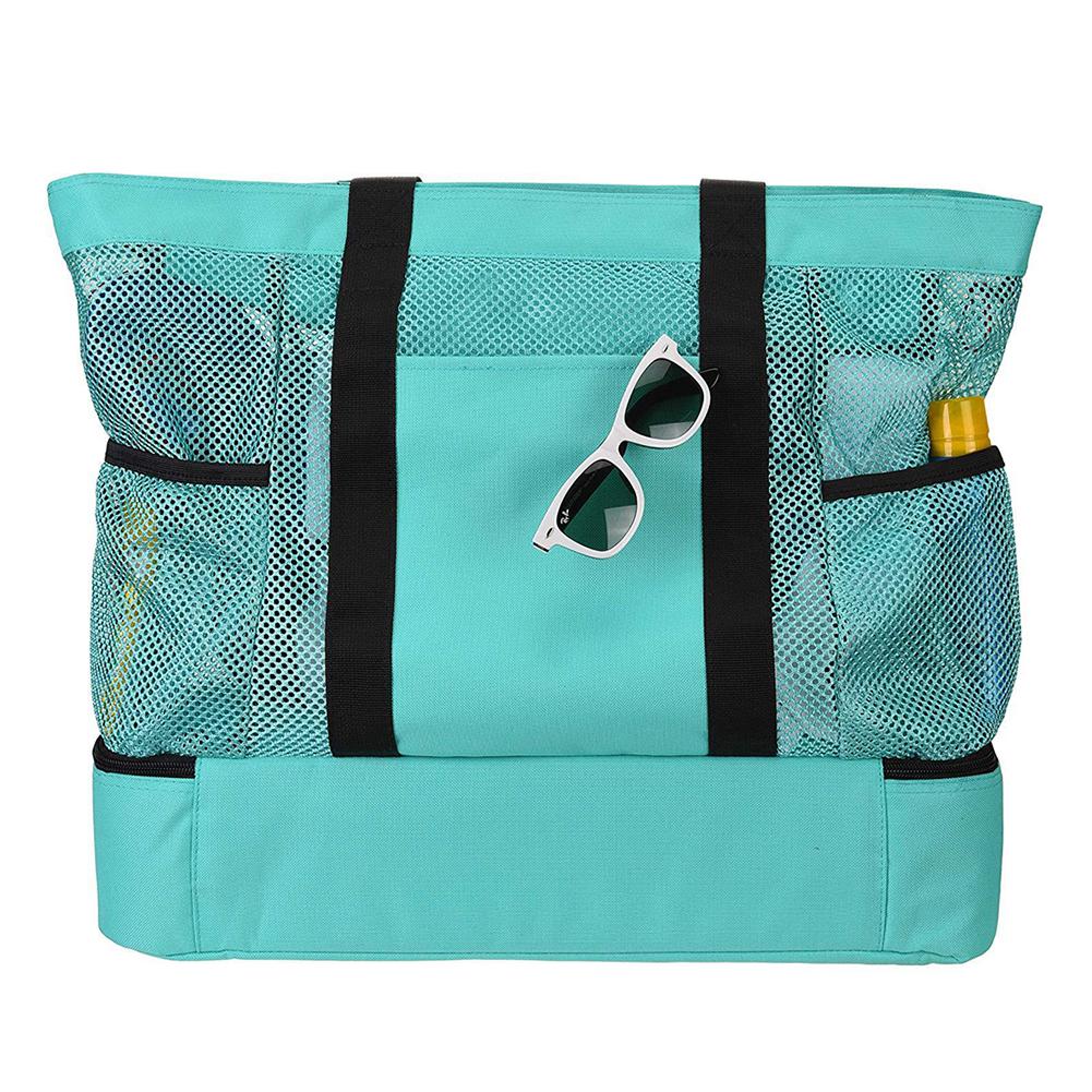 Picknick lunchpåsar nätpåse strandväska multifunktionell dragkedja isolering picknickpåse unisex termisk middag mattillbehör