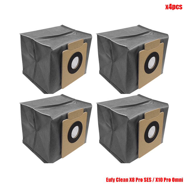 Stofzak Vervanging Voor Eufy Clean X8 X8 Pro SES/X10 X10 Pro Omni Zelflege Station Robot Stofzuiger Zakken: Light Grey