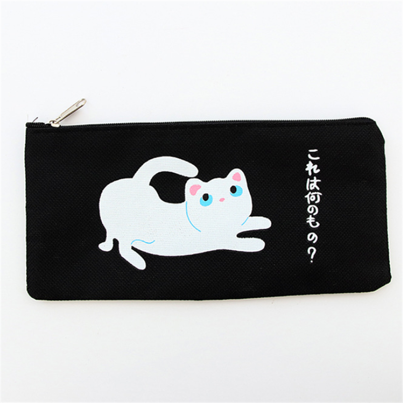 Meisjes Cartoon Make Pouch Canvas Vrouwen Cosmetische Tas Leuke Kat Toilettas Wassen Pocket Reizen Noodzakelijk Borstel Organizer Tassen: 4