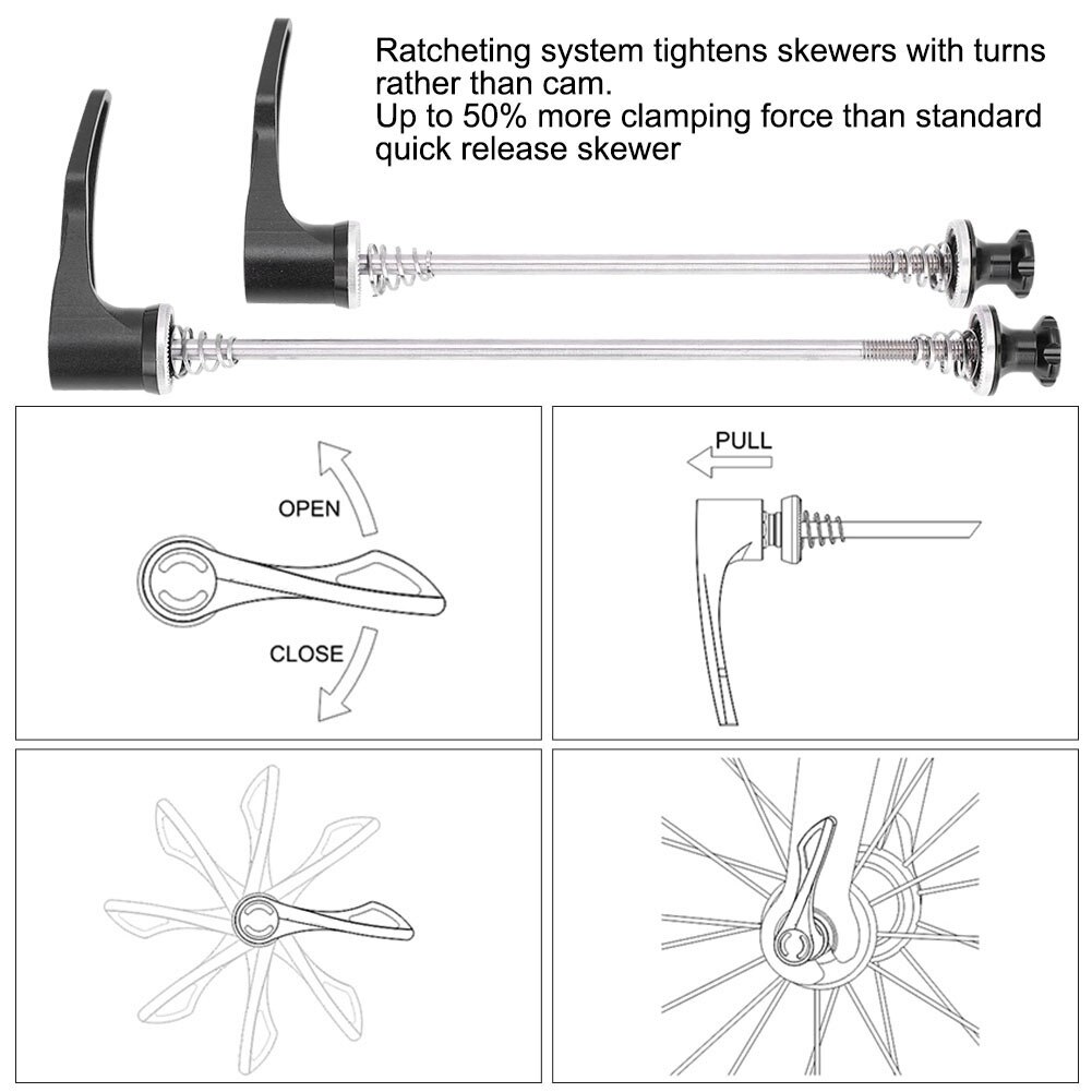 Titanium Alloy Bicycle Quick Release Skewer Lever For Mountain Bike Road Bicycles 100/135mm Wheel Hub Lightweight Quick Skewers