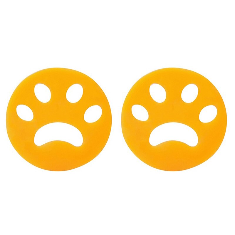 Pet Hair Remover Reusable Cleaning Laundry Catcher Pet Hair Catcher Cat Dog Fur Lint Remover Dryer Washing Machine Accessories: 2Pcs-Orange A