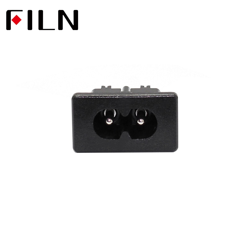 AC-14 AC 250V 2.5A Male 2 Pins Power Inlet Socket IEC320 C14 Socket Panel Embedded