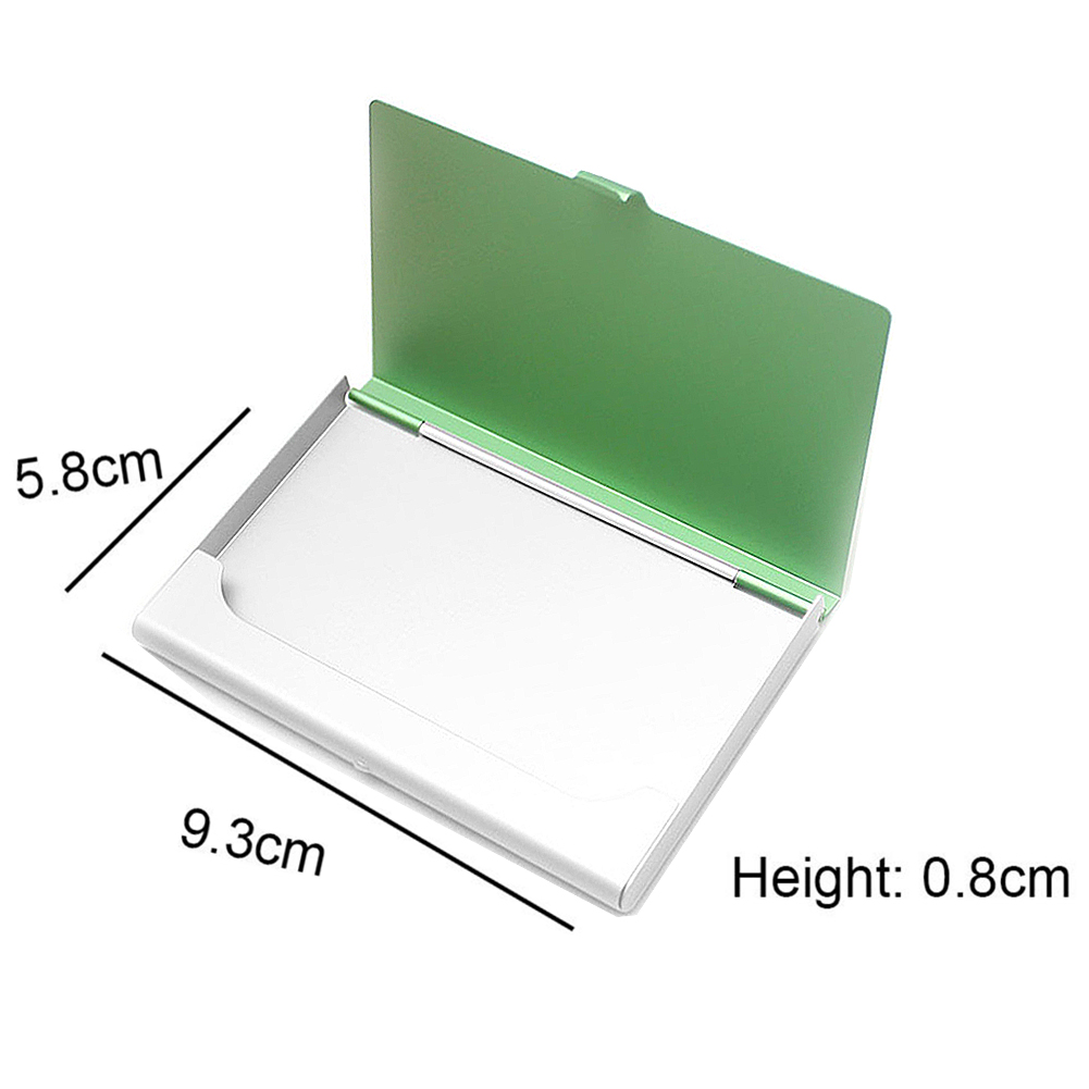 Visitenkarten-Aufbewahrungsbox, Visitenkarten-Box, tragbare Kreditkarten-Box, farbiges Metall, kleine Visitenkartenhalter, Box aus Aluminiumlegierung