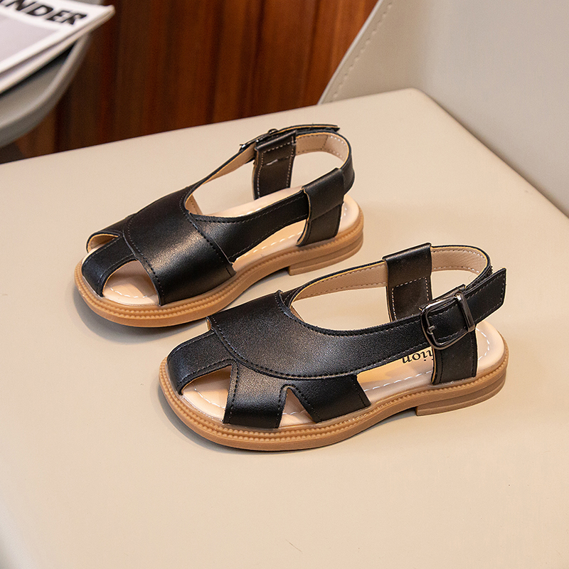 Children's Sandals Summer Middle and Big Children's Hollow Beach Shoes Girls' Sandals Soft Sole Boys' Casual Shoes