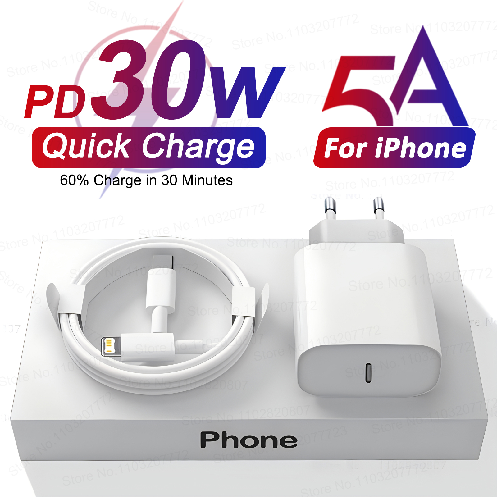 Carga rápida PD 30w USB C original para iPhone 13 12 11 14 pro Max 7 8 plus mini XS XR x línea de carga rápida USB C para cargadores de iPhone