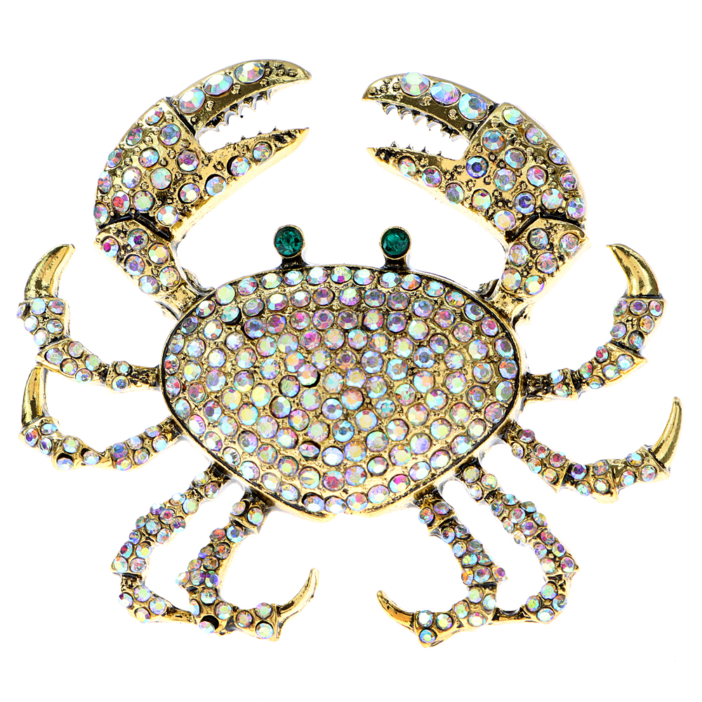 CINDY XIANG broche de cangrejo de Color AB blanco