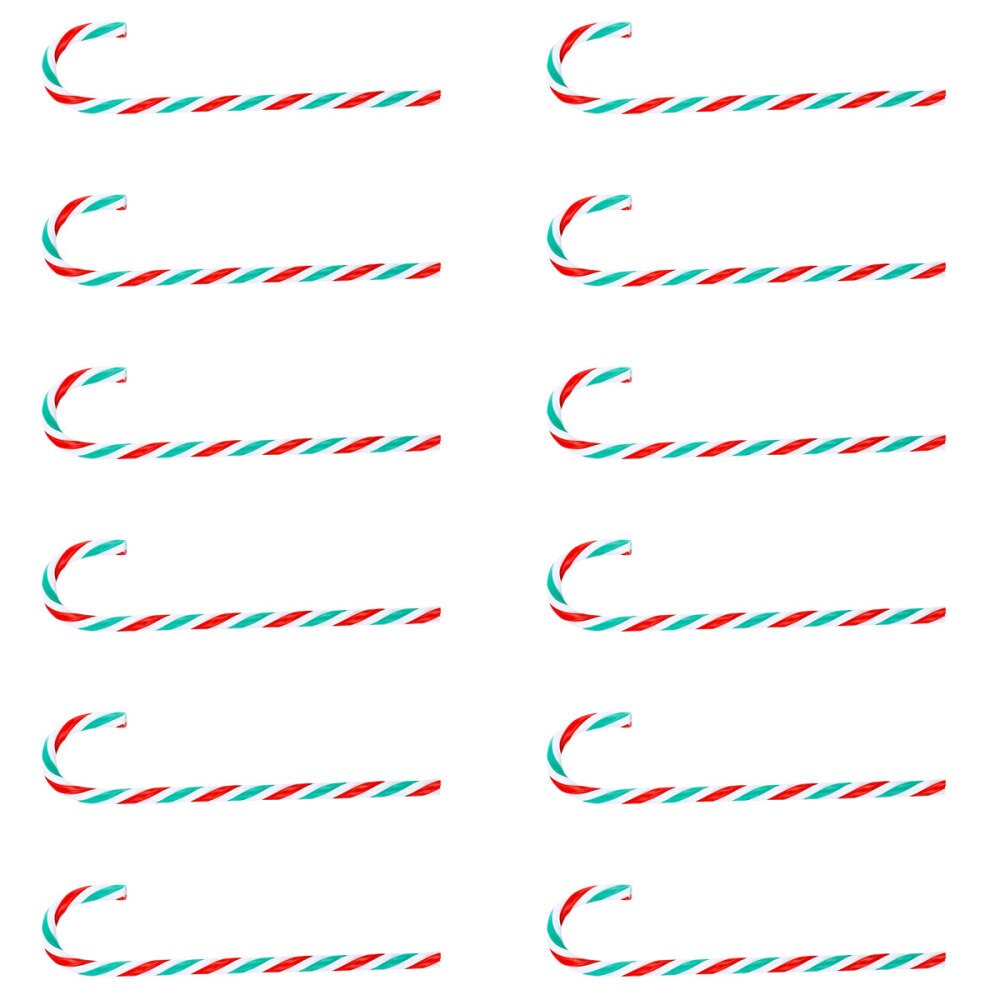 12 stuks decoratieve hangers in de vorm van een zuurstok, hangende kerstboomdecoratie in de vorm van een zuurstok