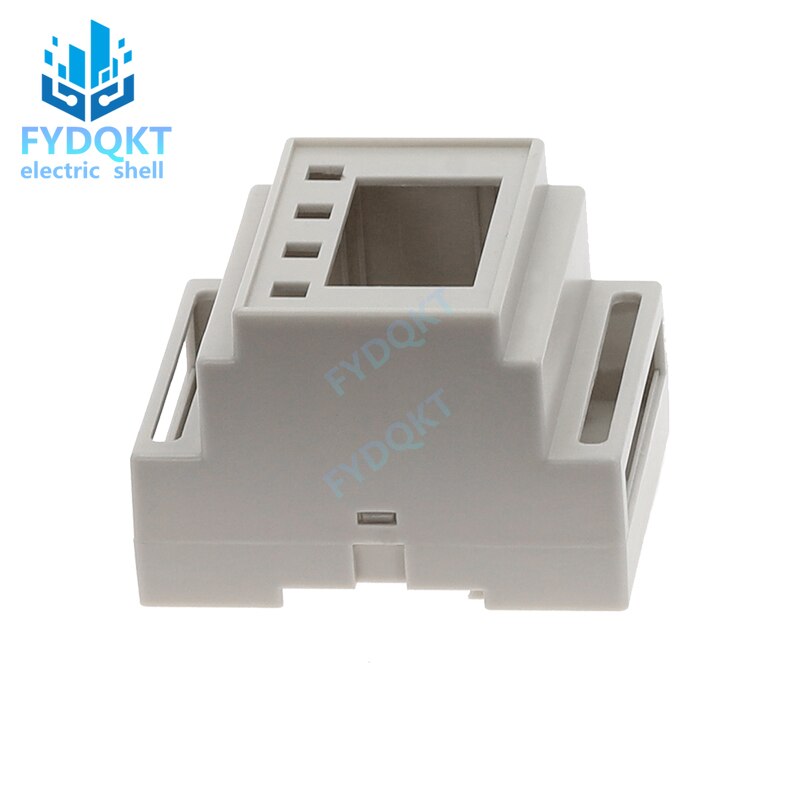 DIN Rail PLC Junction Box Plastic Electronics Box Chassis case 88x72x59mm 35-Rail Industrial Control Box 4-02-4 Grey