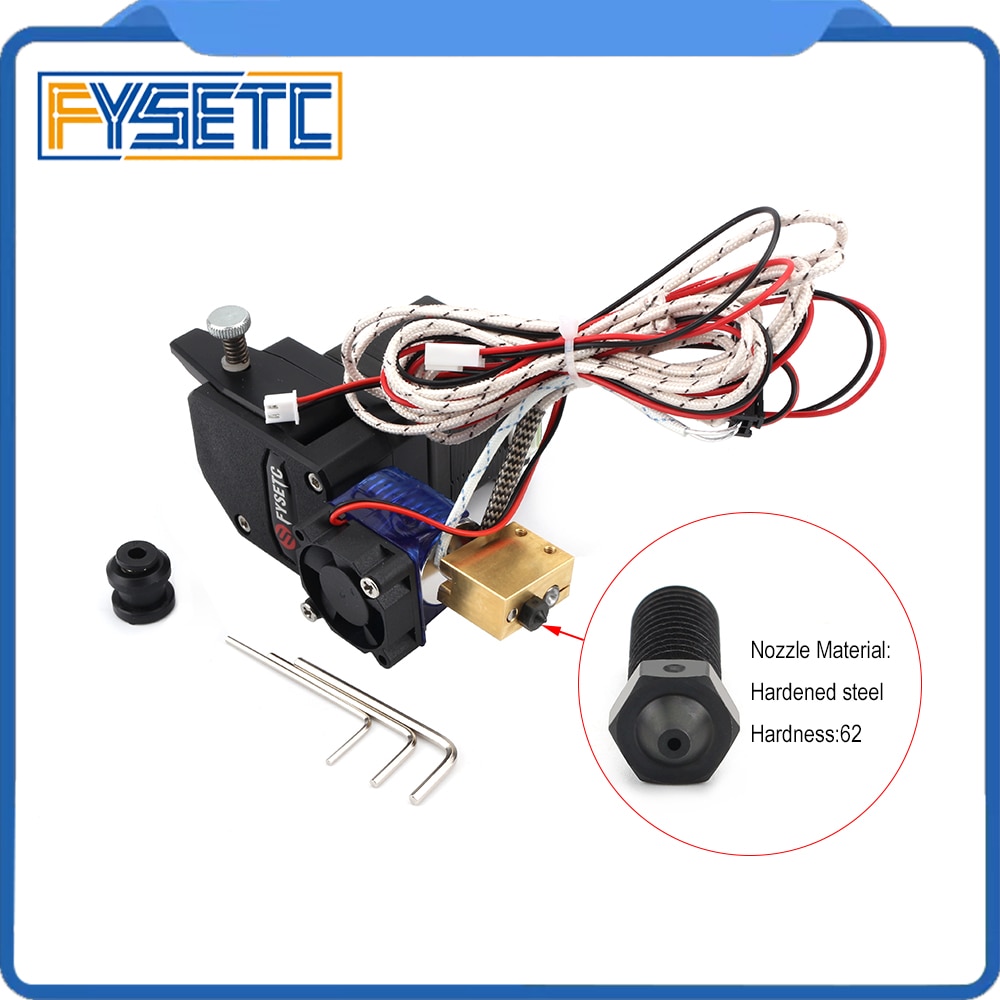 BMG Extruder v6 Hotend Dual Drive Extruder With PT100 Sensor Harden Nozzle For Wanhao D9 CR10 Ender 3 Anet E10