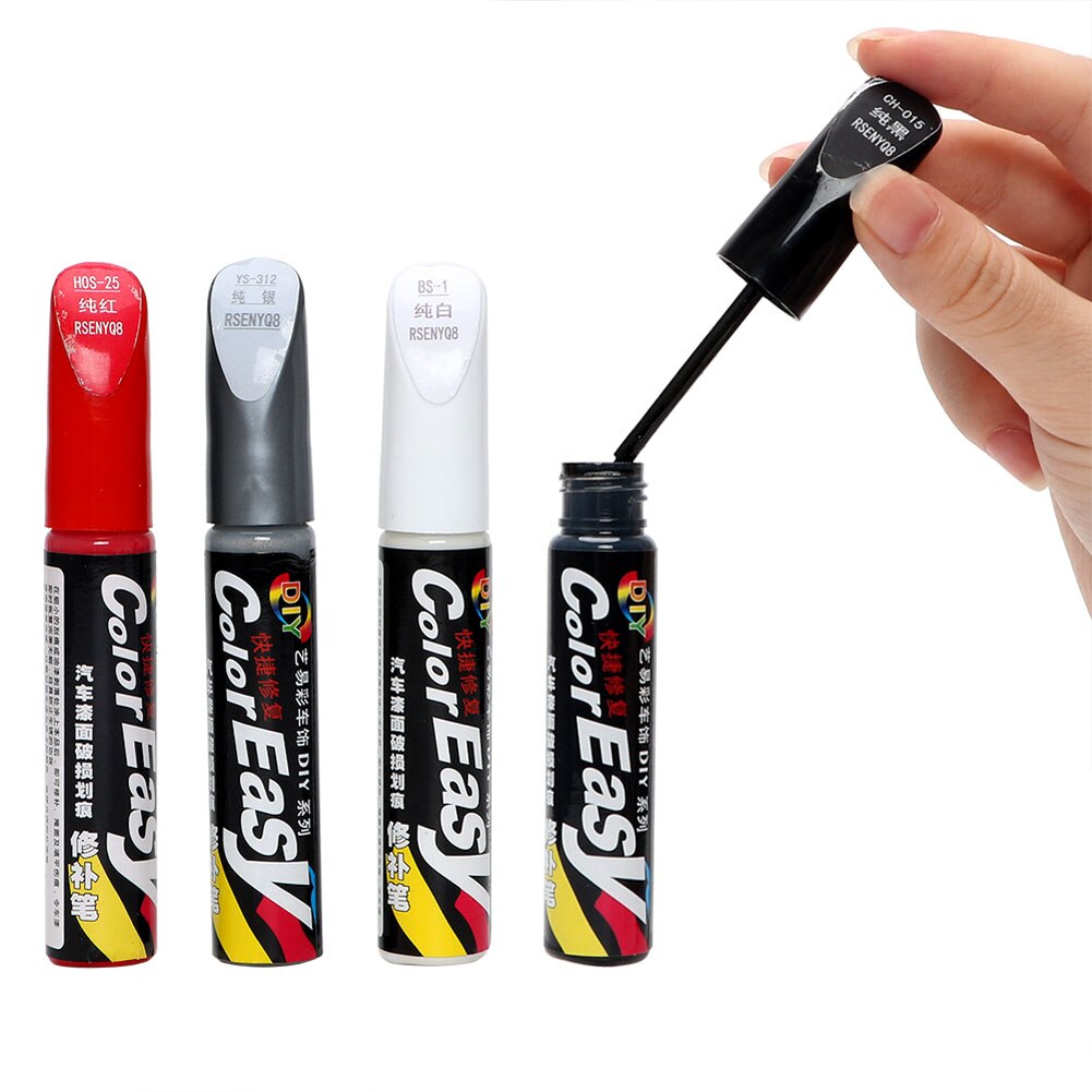Auto Kleur Verf Reparatie Scratch Remover Wit Rood Zwart Zilver Kleur Pro Herstellen Kras Reparatie Verf Pen Clear Paint Care