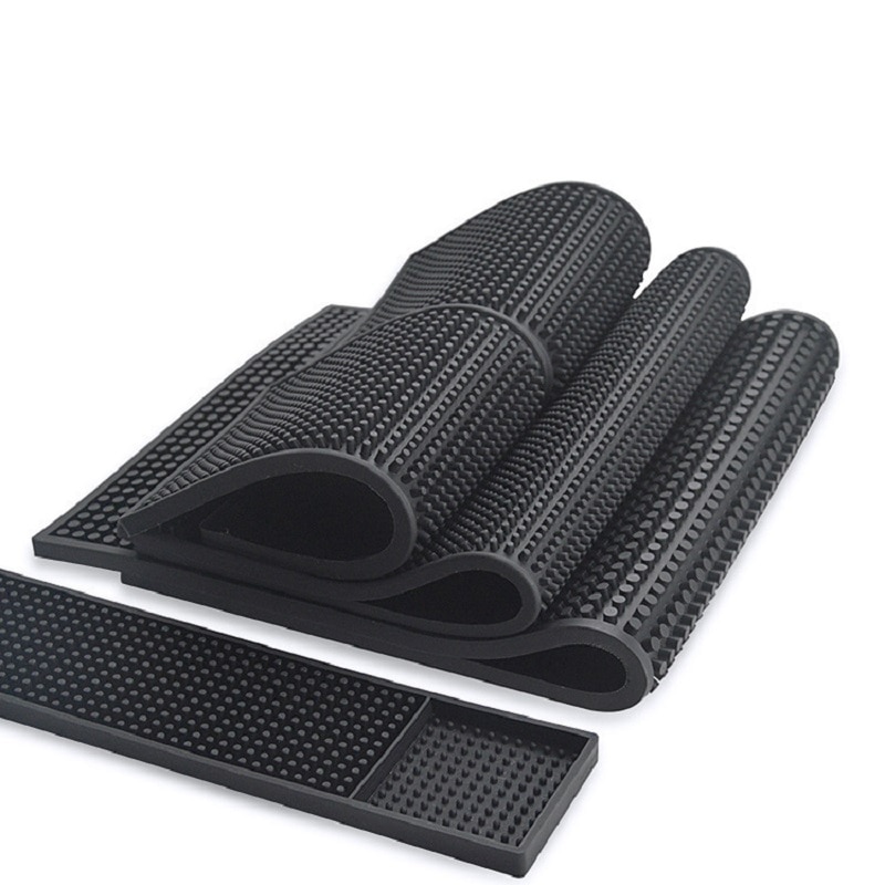 Rubber Bar Service Spill Mat PVC Pad Coaster Placemat Rectangle Beer Whiskey Waterproof Bar Accessories