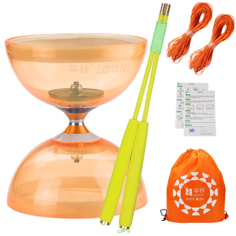 Chineseyoyo lager diabolo jonglering leksaker diabolo set packning 6 färger att välja med string bag: Orange