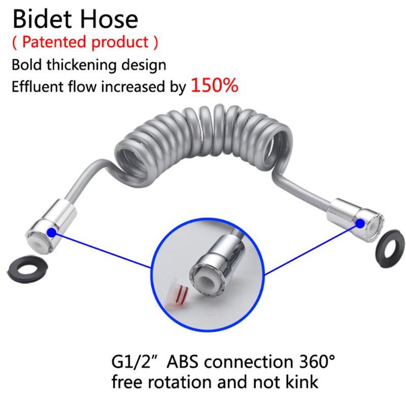 200cm duschslang 2m pvc fjäder flexibel infällbar slang för duschhuvud toalett bidé dusch vattenrör badrumstillbehör