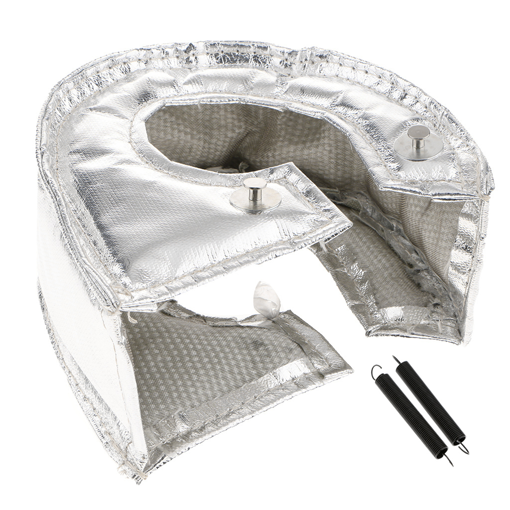 Di alta Qualità auto T4 turbo Coperta Termica Coperchio Scudo Turbocompressore avvolgere: argento