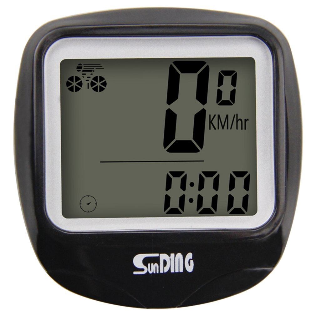SUNDING Bike Computer Speedometer Wireless Waterproof Bicycle Odometer Cycle Computer Multi-Function LCD Back-Light Display