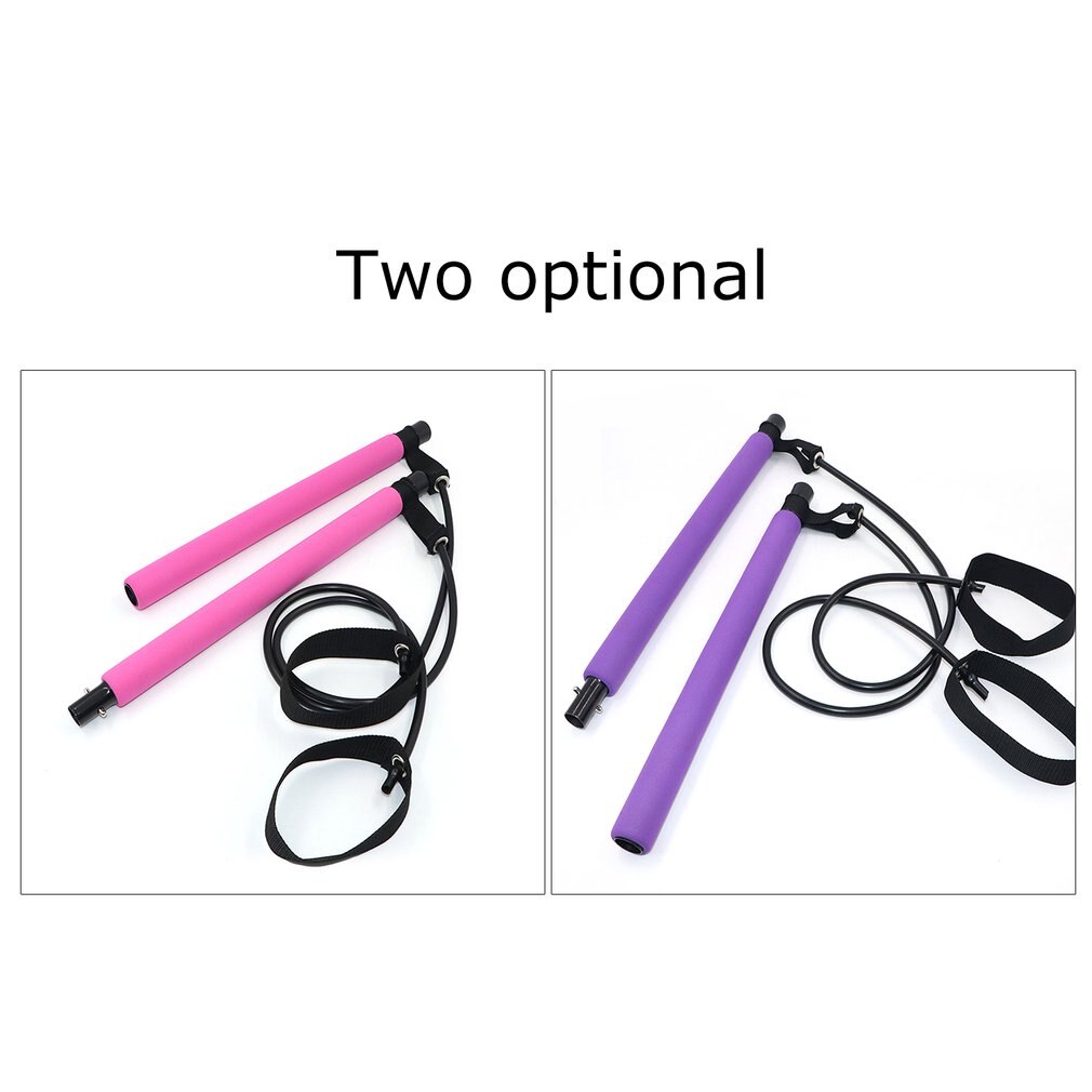 Pilates Fitness Stick ligero entrenador Pilates Bar Stick con banda de resistencia para gimnasio Home Fitness entrenamiento corporal