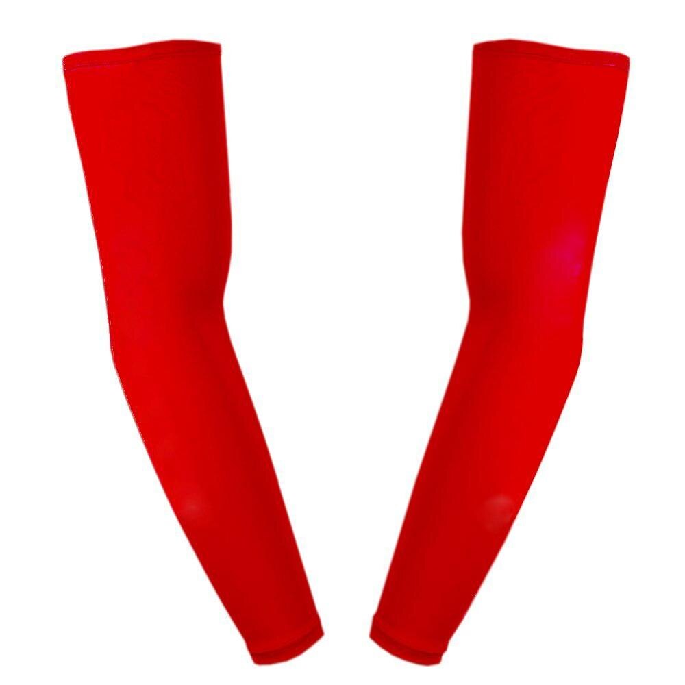 1 Pair-COMPRESSION ARM SLEEVE-Arm Support Sleeves For Men Women and Youth-Boosts Circulation Aids Faster Recovery: Red / M