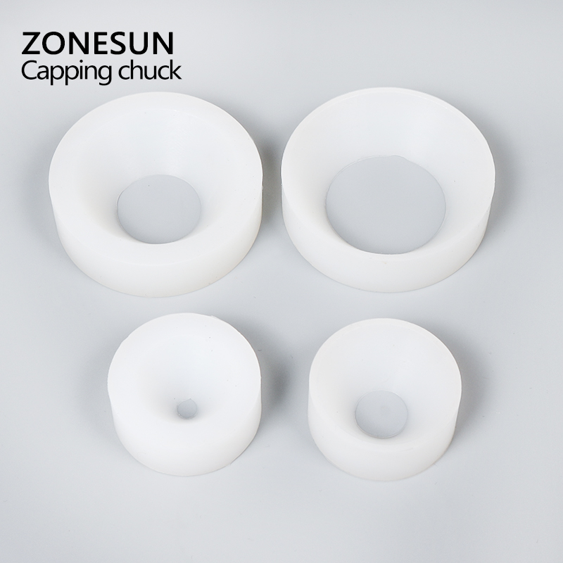 ZONESUN Capping Machine Chuck Cap For Capper 28-32mm 38mm 10- 50mm Round Plastic Bottle With Security Ring Silicone Capping Tool