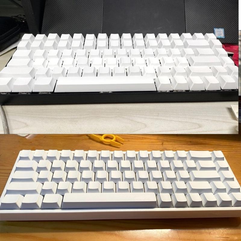 12pc 68 Key Originele hoogte Witte KeyCaps No Lettering Duurzaamheid PBT voor minimalistische toetsenbordliefhebbers en