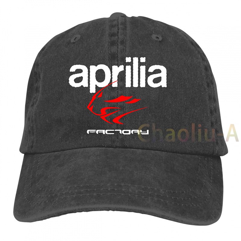 Aprilia Factory Motorbike Baseball cap men women Trucker Hats adjustable cap: 2-Black