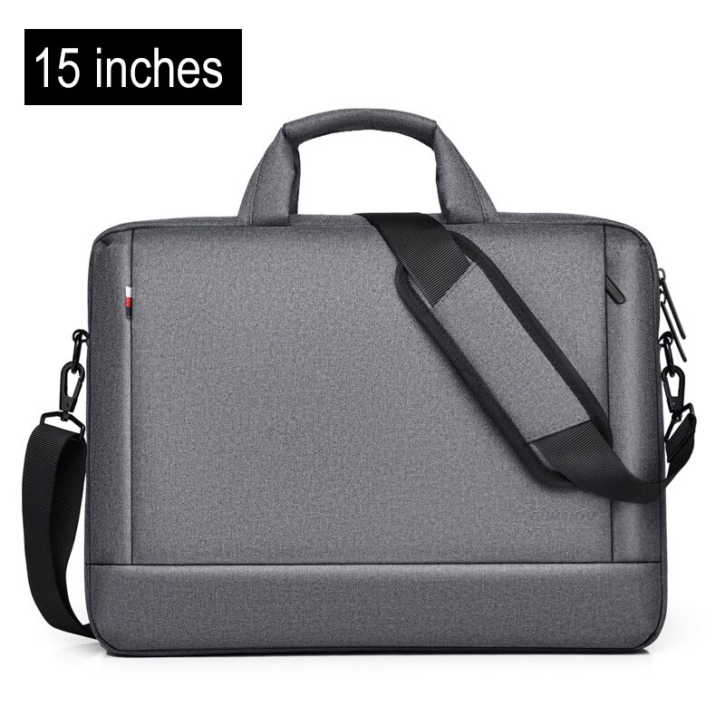 Unisex Oxford Aktentasche Laptop Taschen Business Büro Handtaschen Dokumente Lagerung Tasche Einfarbig Wasserdichte Reisetaschen XA755ZC: 15.6inch Dark gray