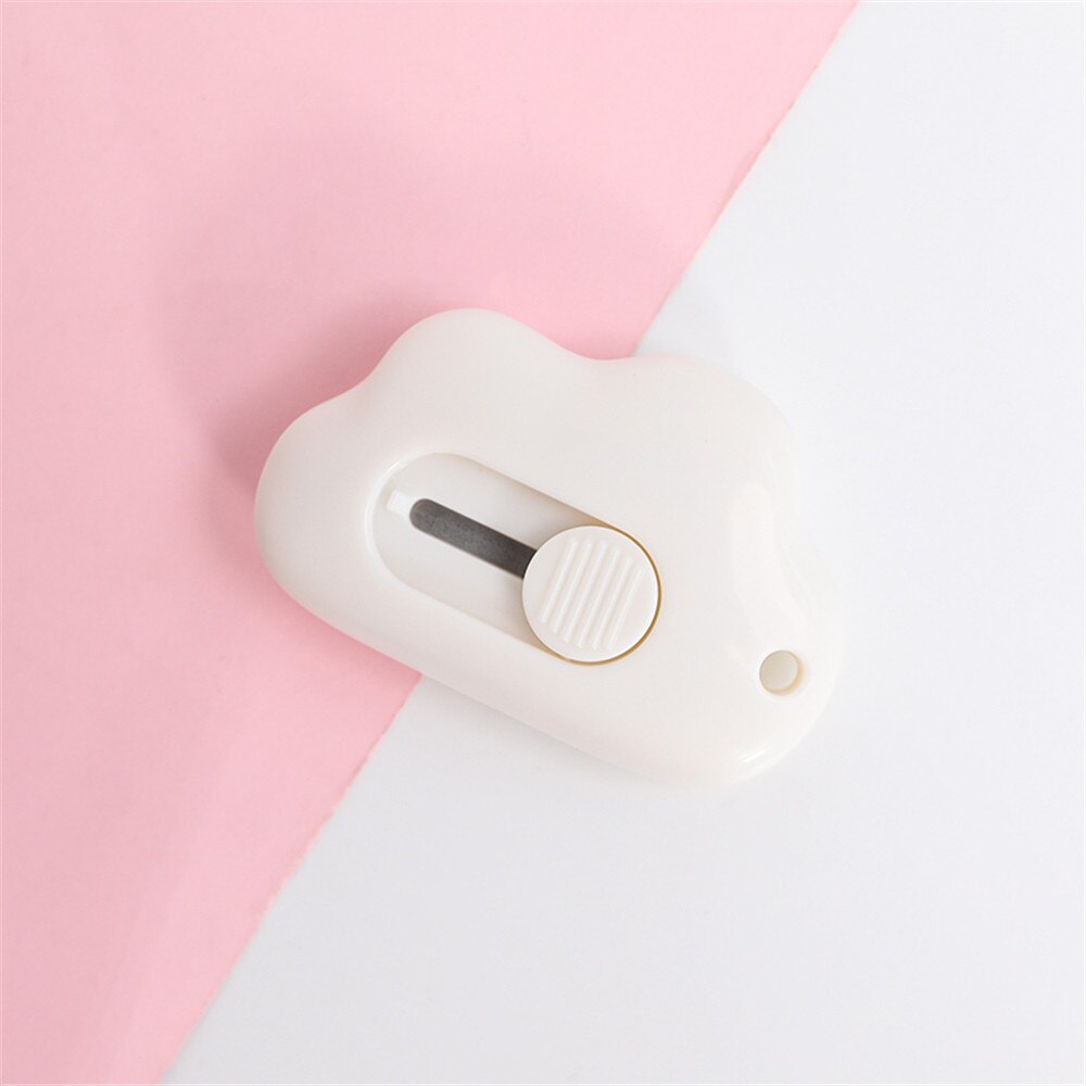 1-3pcs Portable Mini Cat Claw Utility Knife Kawaii Stationery Kids Handmade Paper Cutter Express Box Knife Office Supplies: 1pc white cloud