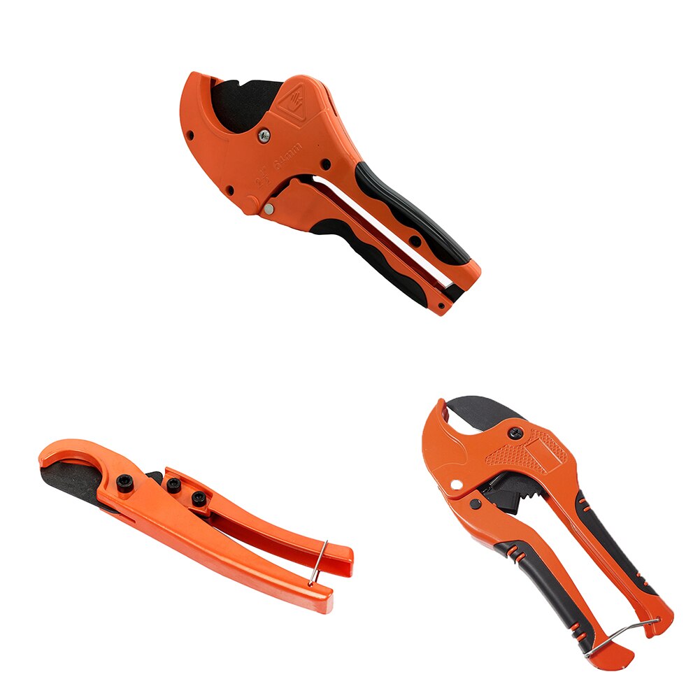 Pipe Shears PVC Pipe Scissors Water Pipe Pliers Tube Hose Trim Manual Tool Sharp Aluminum Maximum Opening 63mm Orange