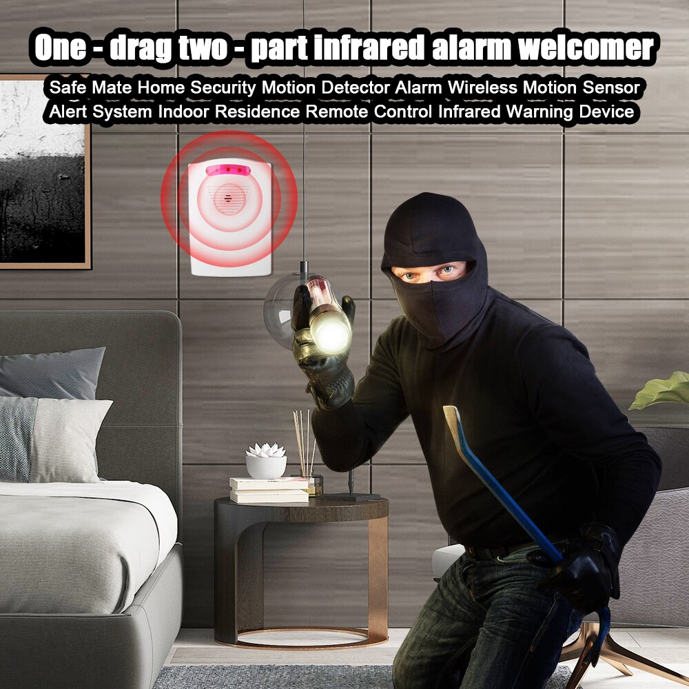 Home security mobile detector alarm wireless mobile sensor alarm system indoor residential remote infrared alarm device