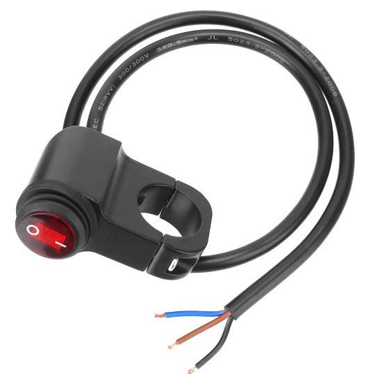 Bouton de guidon de Moto, interrupteur étanche 12V, simple et Double, bouton de phare de Moto, accessoires de frein, nouvel arrivage: Black