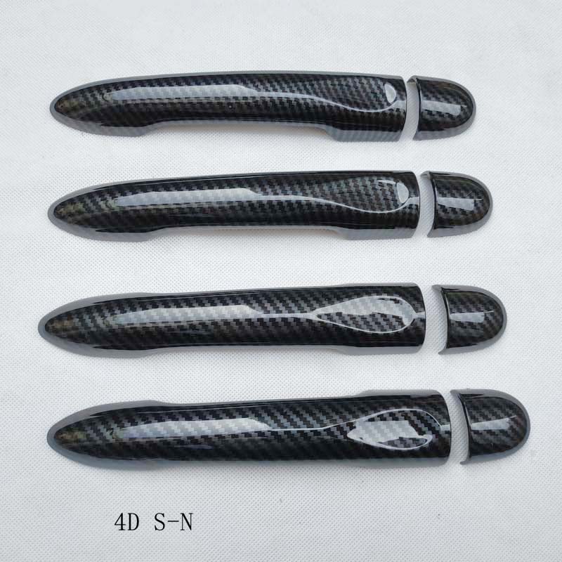 Deurgreep Cover Trim Cap Voor Renault Samsug Sm3 Fluence + Chrome Auto Accessoires Kleur Imatation Carbon Fiber: TQ-4d-s-n