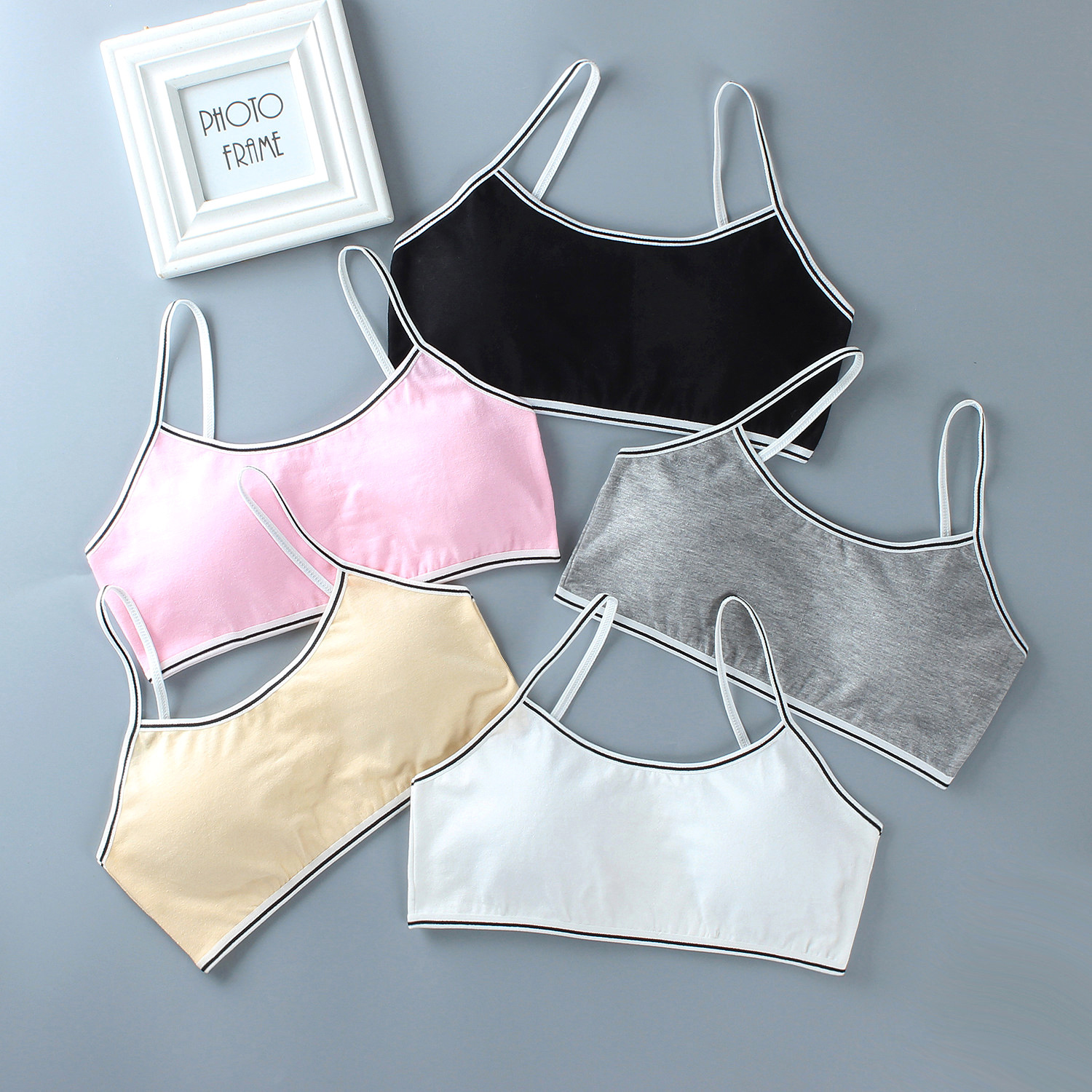 3Pcs Katoen Meisjes Beha Ontwikkelingsstoornissen Vest Sling 8-16 Jaar Oude Kinderen Tube Top Training Beha Tiener meisjes Kleding 10 14 16: random color