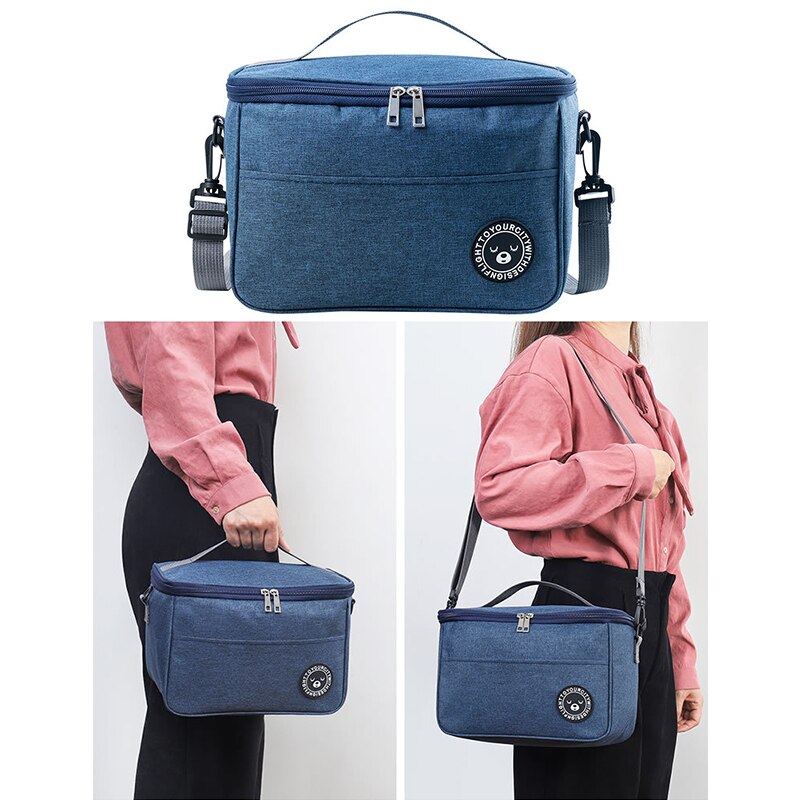 Stor termisk kjølebag piknik kjøler matboks camping matpakke kvinner barn matboks piknikkurv kjølebag til måltid