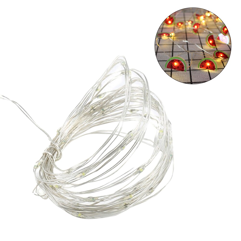 Rode Koperdraad Lamp String Led Meisje Kamer Decoratieve Verlichting Slaapkamer Decoratieve Verlichting String Opknoping Lichten Kleine Gekleurde Lichten: 12a