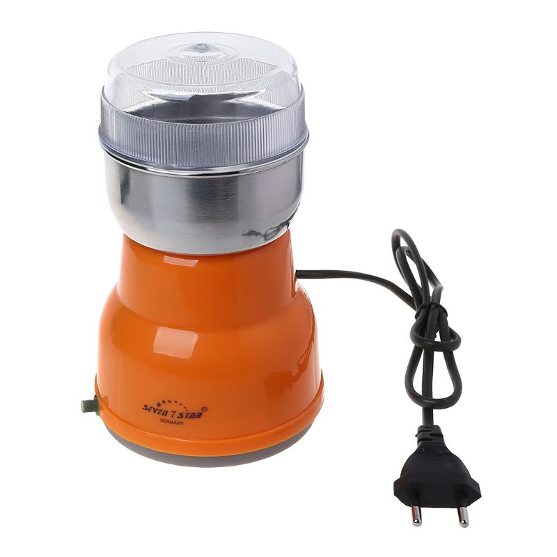 Electric Stainless Steel Coffee Bean Grinder Home Milling Machine Kitchen 220V: Default Title