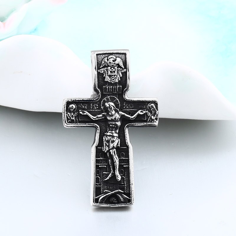 Kristus jesus anheng halskjede mann 316l rustfritt stål krysskjede menn smykker religiøse smykker