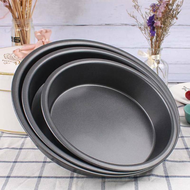 6-10" Non Stick Pizza Tray Carbon Steel Baking Round Oven Plate Pizza Pan Plate