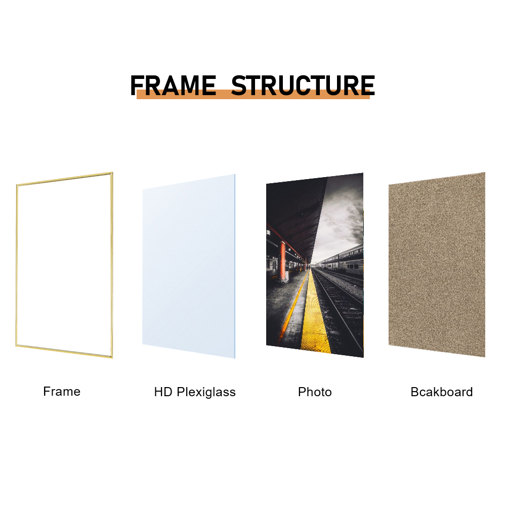 1pc Foto rahmen, golden, 12x18 Zoll, Bilderrahmen für Zauberstab-und Tisch Anzeige, für Schreibtisch-Kunst dekor, für Geburtstags feier dekor