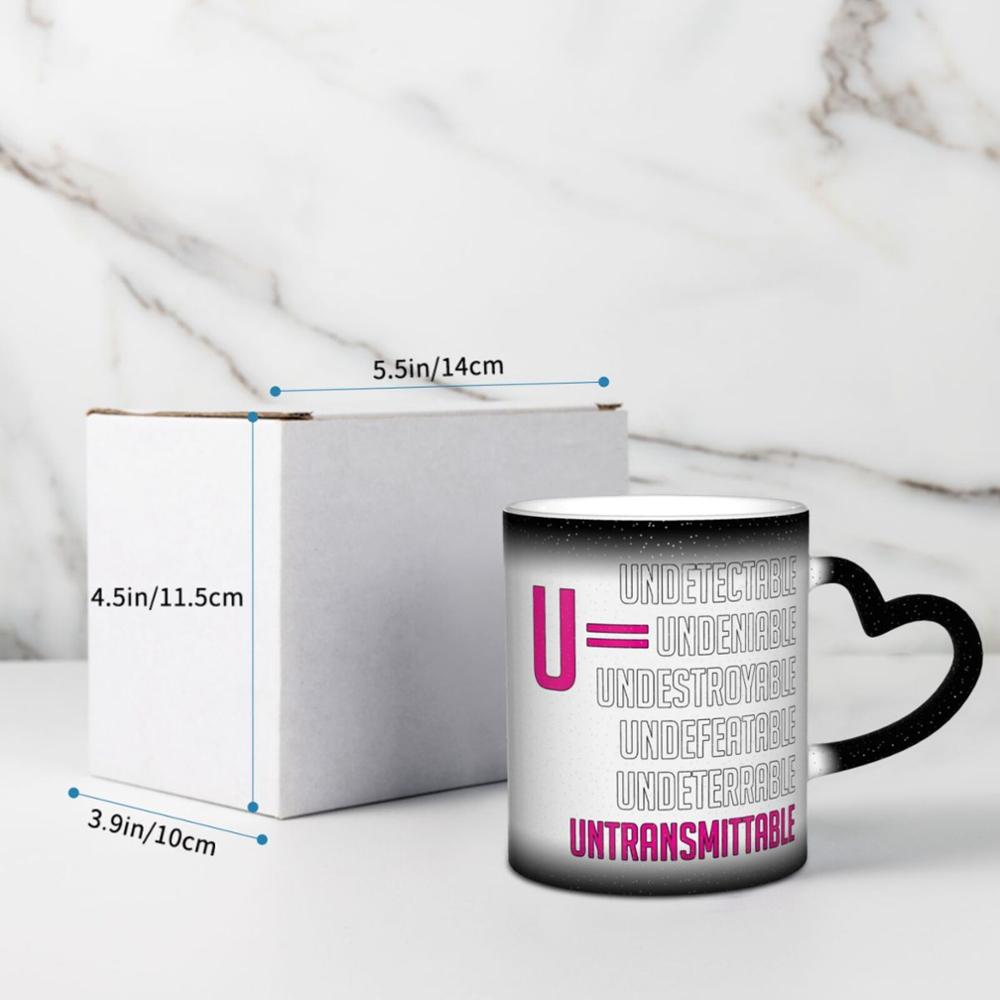 U = U indétectable = non transmettable noir café K tasses tasses en verre tazas ensemble jetable solo support beignet vert montagne k