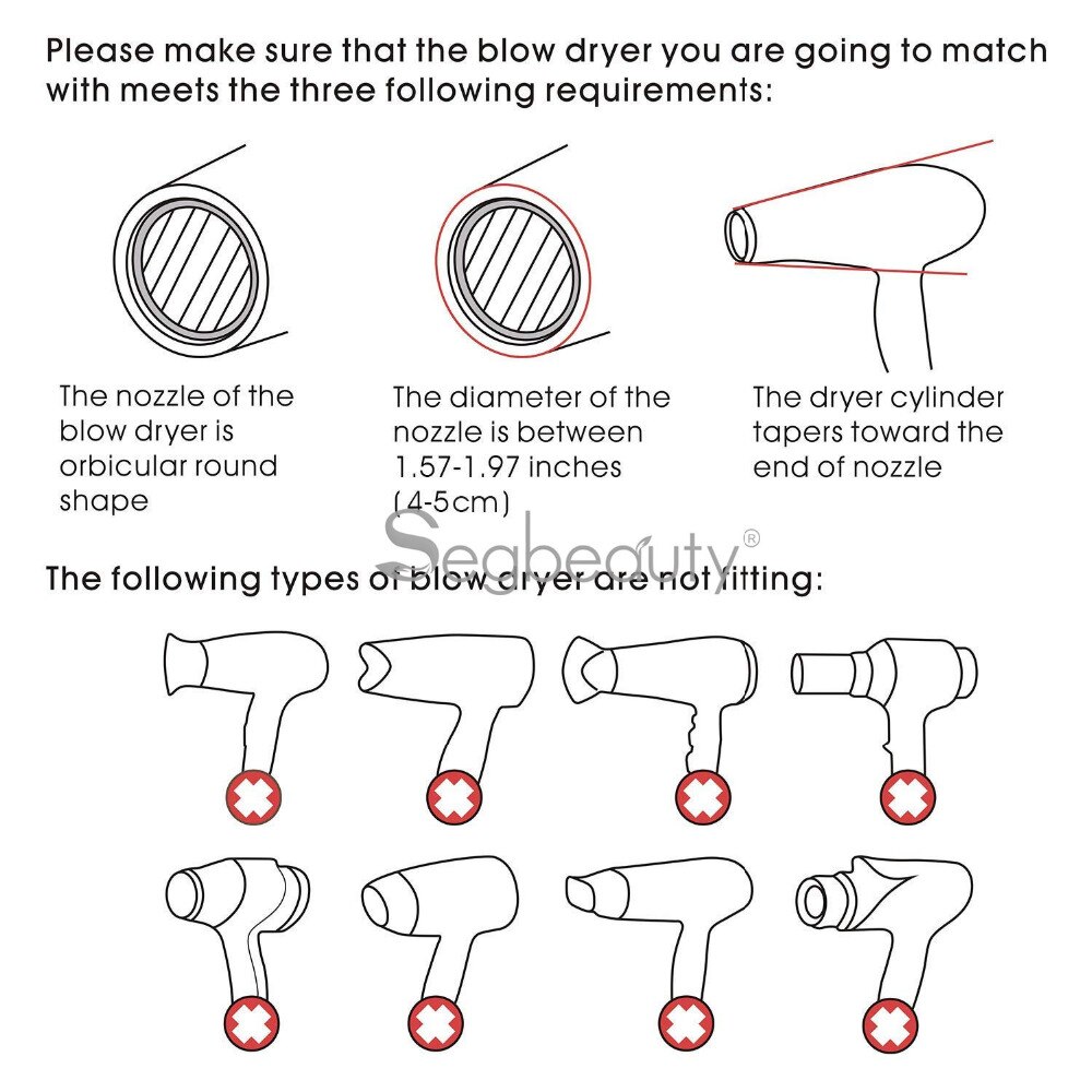 Segbeauty Hair Diffuser Dryer Comb Attachment Detangling Blow Dryer Styling Brush Cover Hairdressing Salon Tool