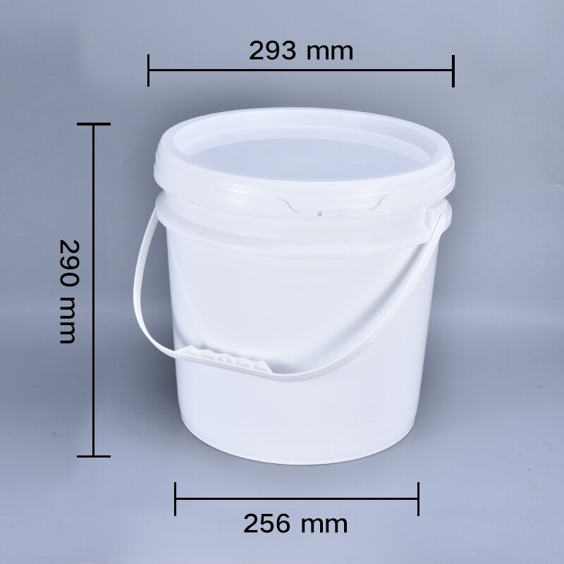 Fødevarekvalitet pp materiale plastikspand 14 liter til mælkeblæk holdbar opbevaringstønde tom malerspand 1 stk.: Fladt låg