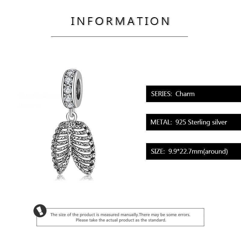 Nova forma de costelas 925 prata esterlina pingente contas se encaixa original stillhouse cz charme pulseiras finejewerly fazendo