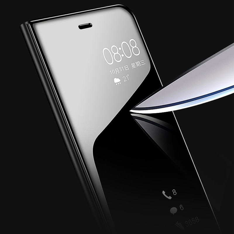 Samsung A50 caso de lujo espejo inteligente Flip funda para Samsung Galaxy a50 50 50a de Galax A505F Fundas Coque