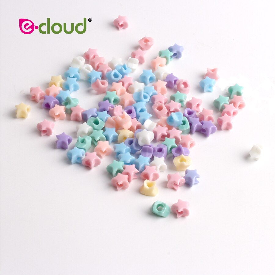 50 Stks/zak Acryl Star Kralen 8 Mm Diverse Candy Kleur Mix Plastic Pastel Kralen Armband Kawaii Regenboog Ketting Sieraden Maken