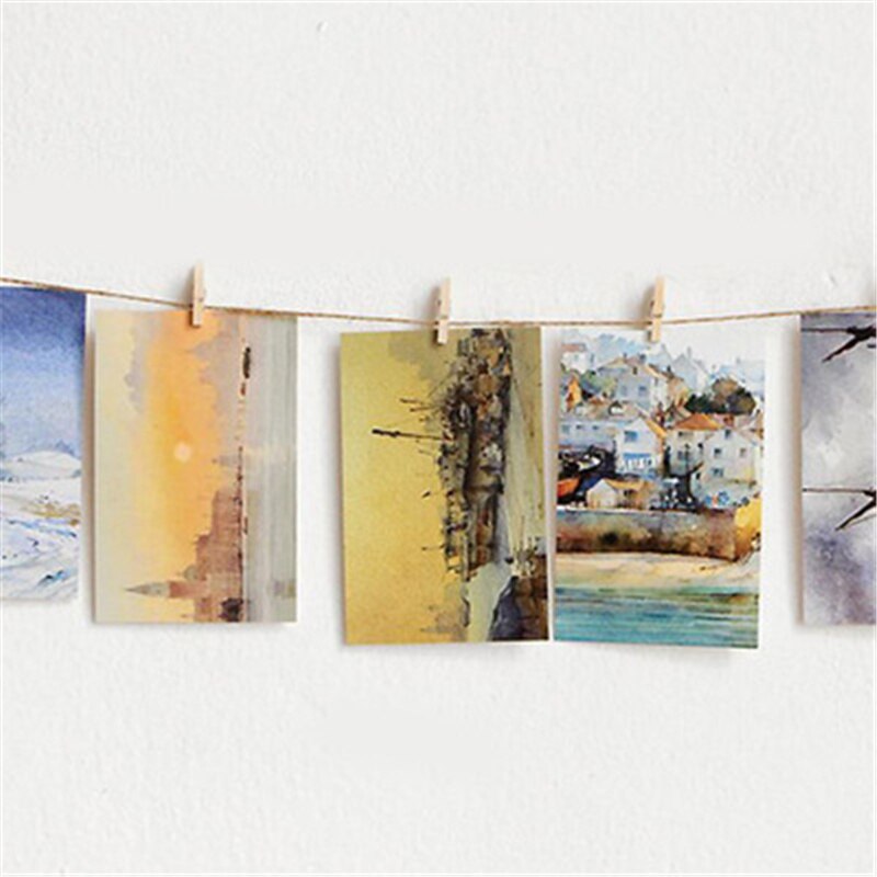 20PCS 3.5CM Mini Natural Wooden Clothes Photo Paper Clothespin Craft Clips Portable Wood Clamp