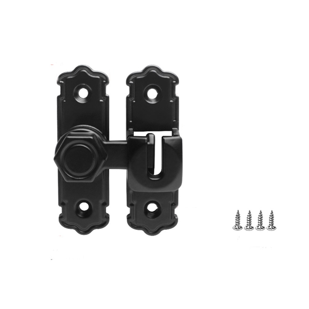 Protable Safety Sliding Door Catch Anti-theft Aluminum Alloy Door Bolts 90 180 Degree Door Buckle Kitchen Bedroom Bathroom: Bronce