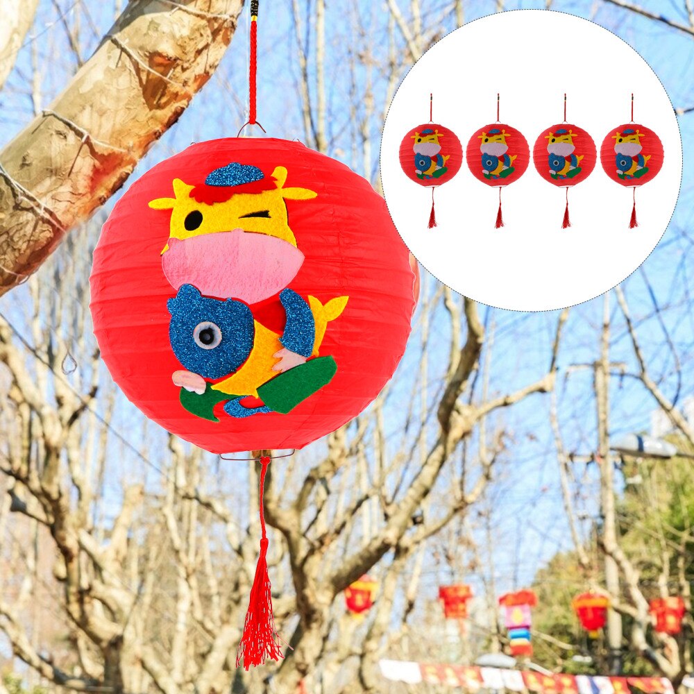 Hausio Chinesische Papierlaternen - 6er Set Wasserfeste Laternen Für Frühlingsfest & Hochzeiten