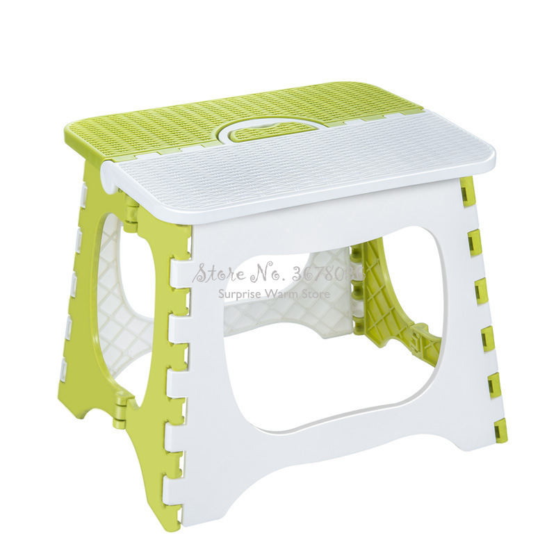 Plastik sammenklappelig lille skammel til børn bærbar enkel stol mini barnestol voksne husholdnings lille bænk tykke plaststole