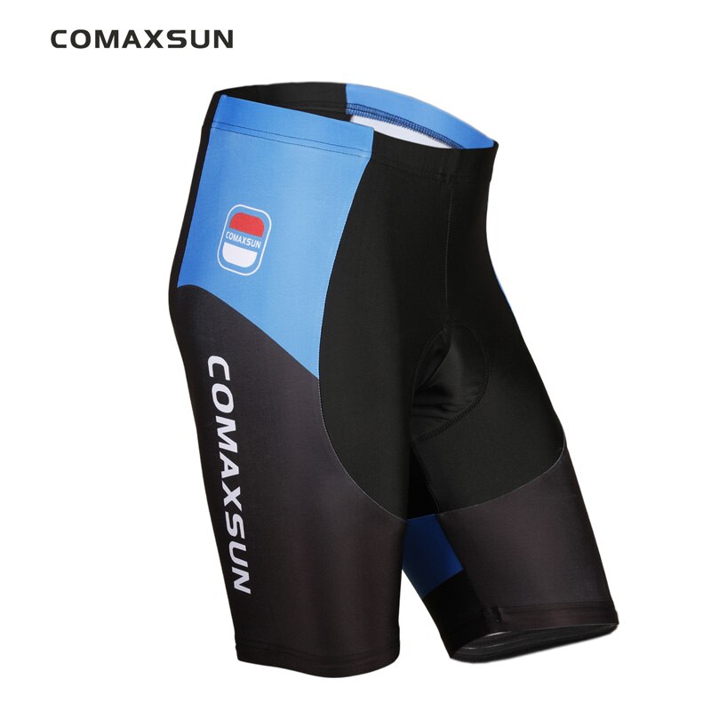 Comaxsun cykelshorts 5d gelpolstrede stødsikre mtb cykel cykel road ropa ciclismo tights: Blå sort / S