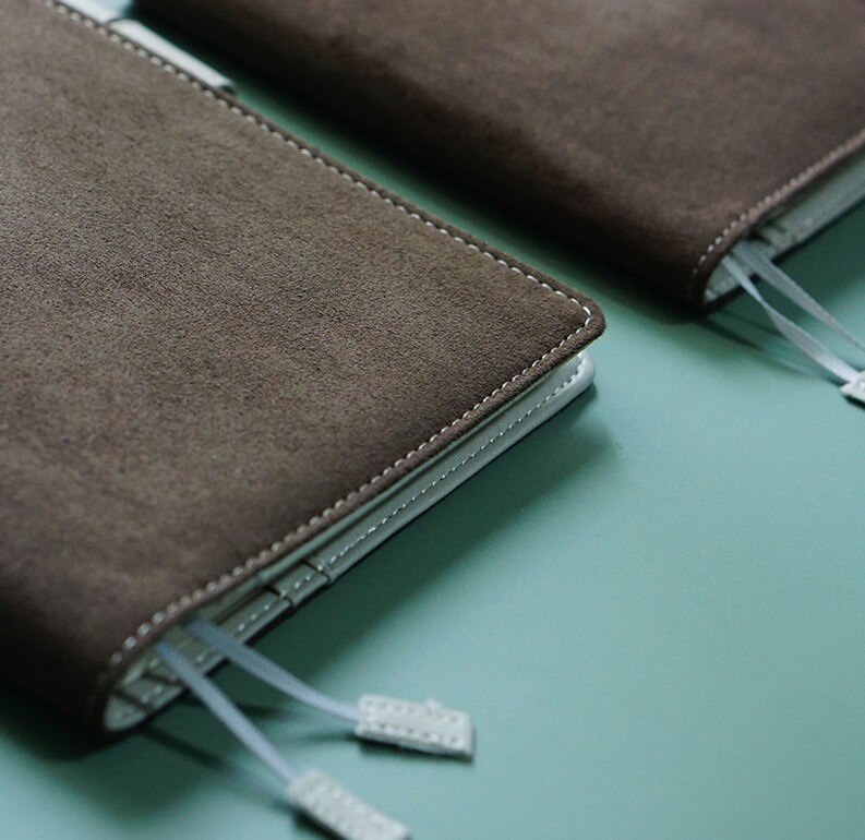 japan A5 A6 notebook stationery diary billbook hobo specifications cover japanese style cover white coffee with mint